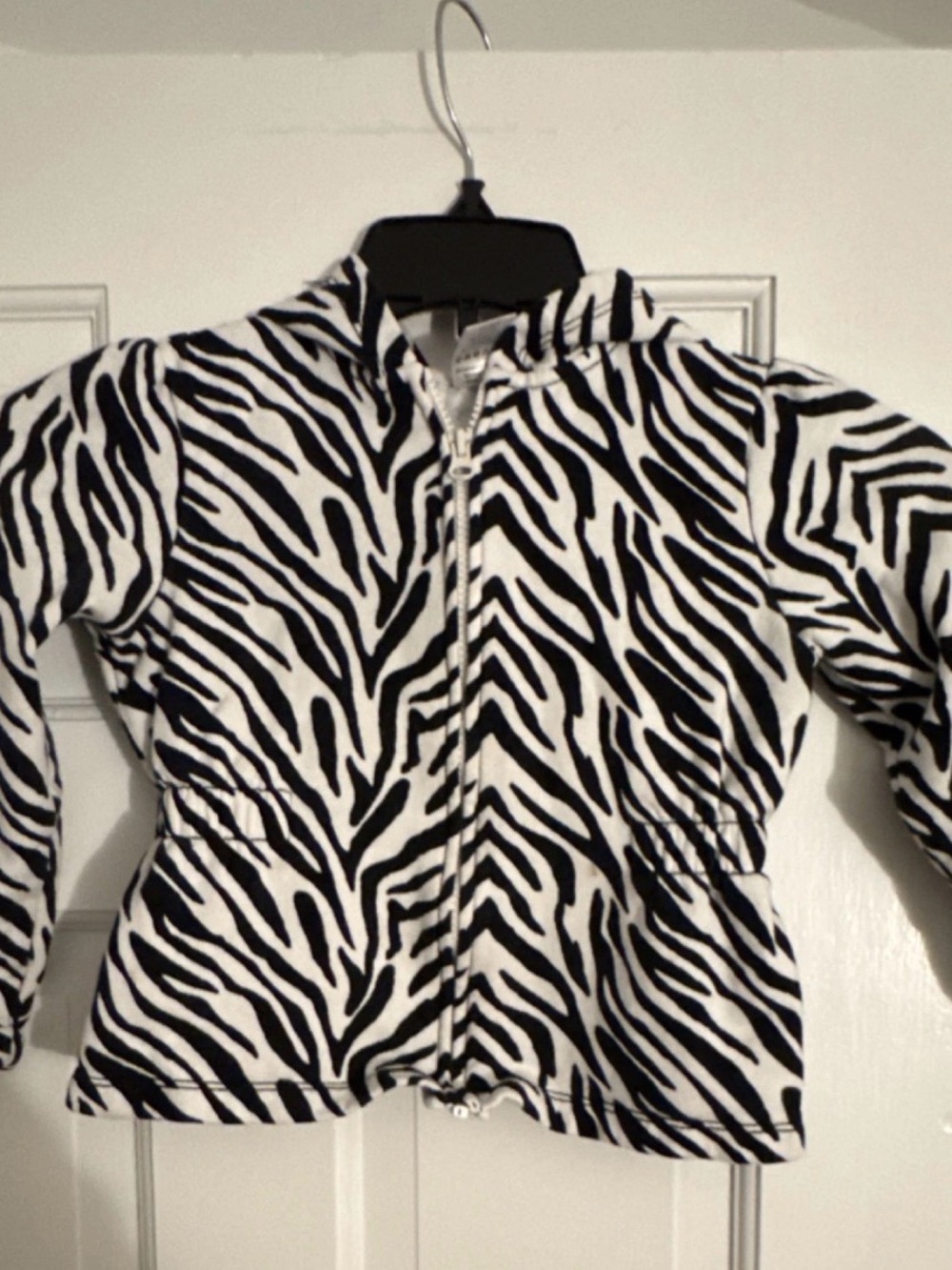 Gymboree Black and White Zebra Print Teddy Jacket